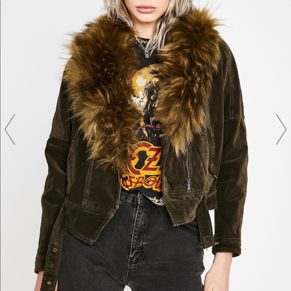 Bewitching Hour Corduroy Moto Jacket